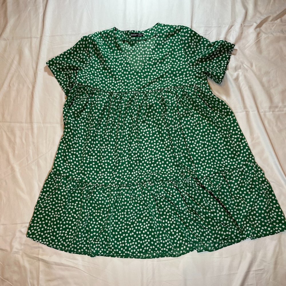 NWOT Spring Green Print Dress